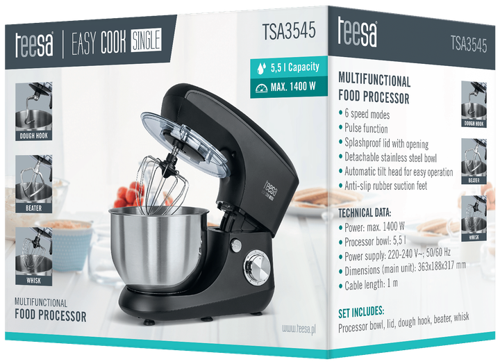 Кухонний комбайн Teesa Easy Cook Single TSA3545 - зображення 8