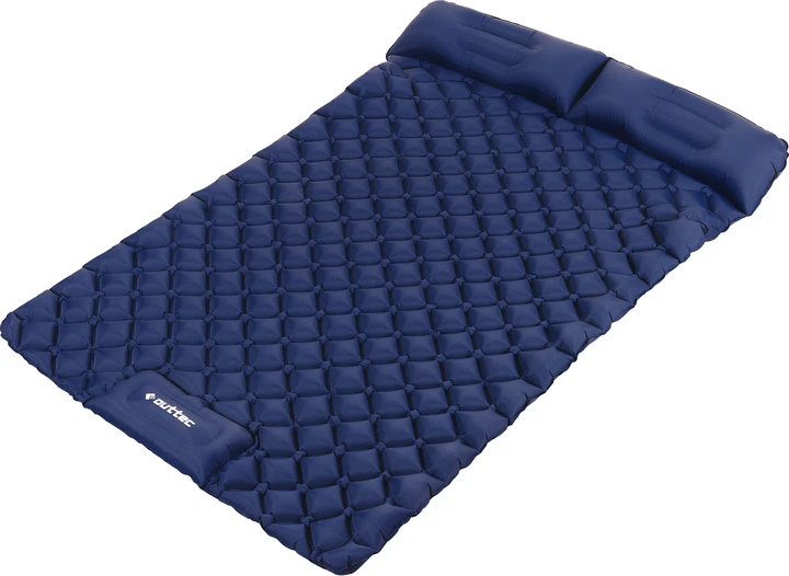 Надувний матрац для кемпінгу Outtec Nylon O-42641 205 x 120 x 15 см двомісний Синій (5905884426418) - зображення 8