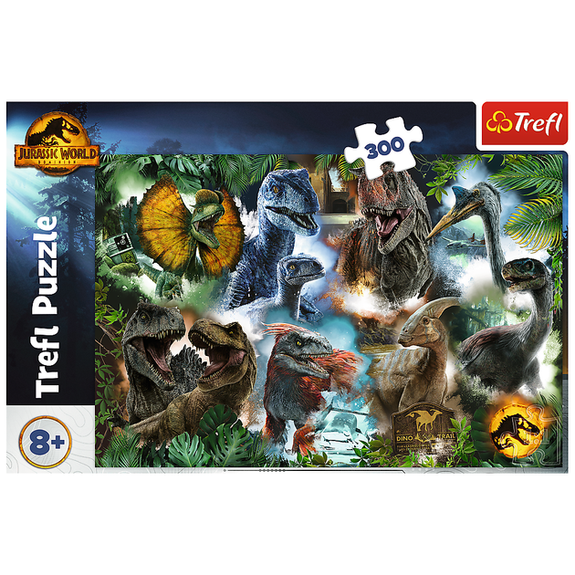 Puzzle Trefl Ulubione dinozaury Jurassic World 300 elementów (5900511230130) - obraz 3