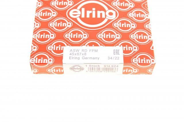 Сальник коленвала (передний) MB OM601/602/611/612 (45x67x8) 914.924 , ELRING - изображение 5