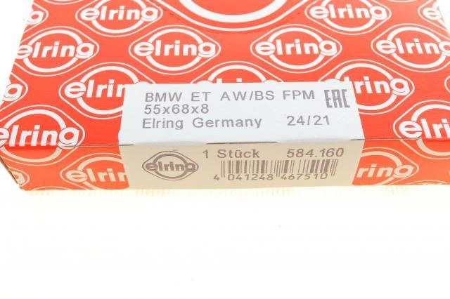 Сальник коленвала (передний) BMW 3 (E90)/5 (F10) (55x68x8) N47/B57 584.160 , ELRING - изображение 4