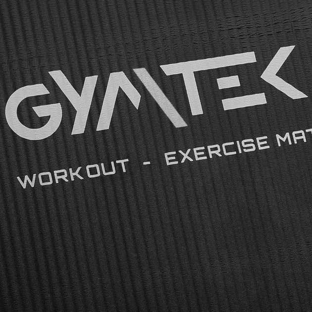 Широкий килимок для йоги та фітнесу Gymtek NBR 1.5 см Чорний (5907766660200) - Фото 4 Широкий килимок для йоги та фітнесу Gymtek NBR 1.5 см Чорний (5907766660200) - зображення 4