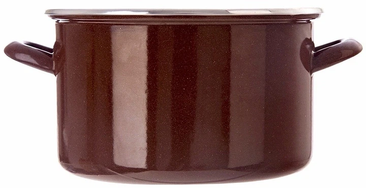 Garnek emaliowany Orion Brown Brązowy 4 l (8592381204938) - obraz 4