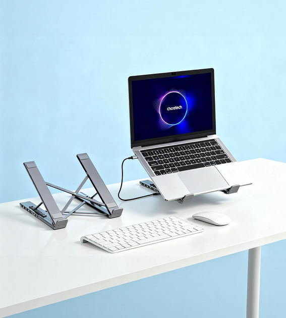 Док-станция Choetech 7-in-1 USB-C to HDMI + USB-C + SD/TF + 2xUSB-A + USB-C PD 100W Silver (HUB-M57-GY) - Фото 5 Док-станция Choetech 7-in-1 USB-C to HDMI + USB-C + SD/TF + 2xUSB-A + USB-C PD 100W Silver (HUB-M57-GY) - изображение 5