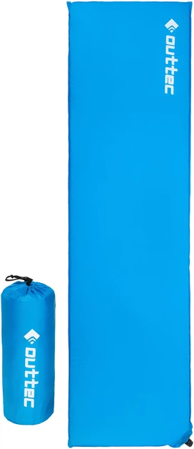 Килимок самонадувний Outtec Travel O-66058 180 x 53 см Блакитний (5907766660583) - зображення 7