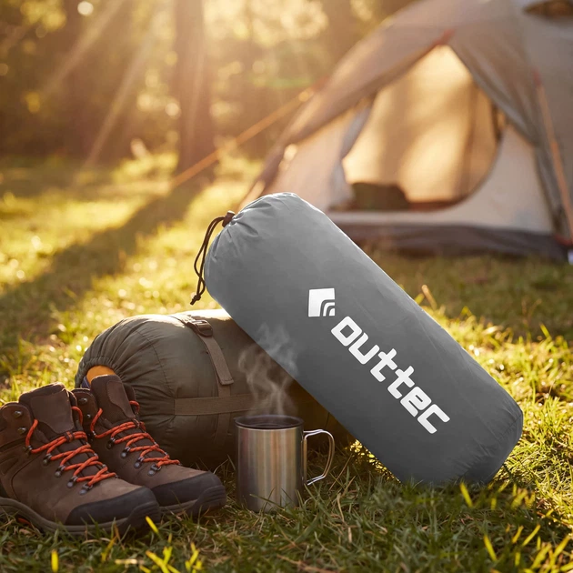 Килимок самонадувний Outtec Travel O-66573 180 x 53 см Сірий (5907766665731) - зображення 9