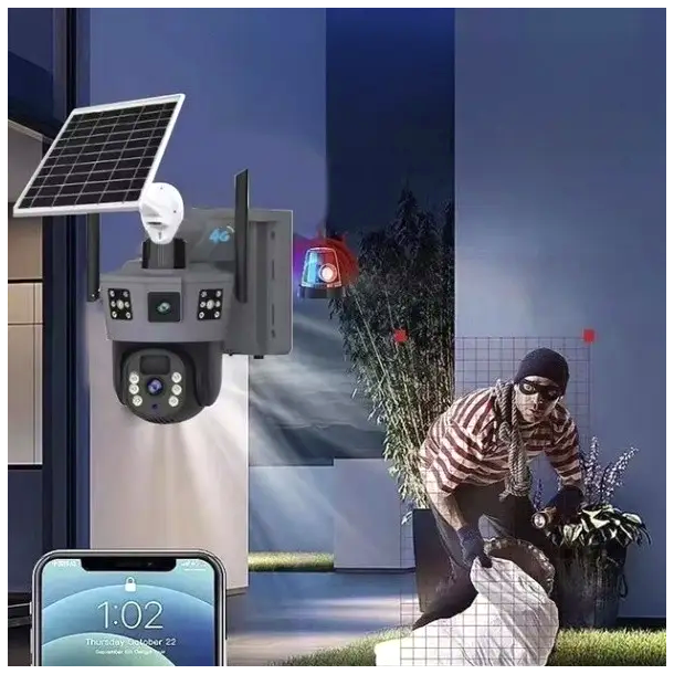 IP камера наблюдения 6 Мп поворотная с солнечной панелью и 4G поддержкой TP-18 для уличного использования - изображение 2