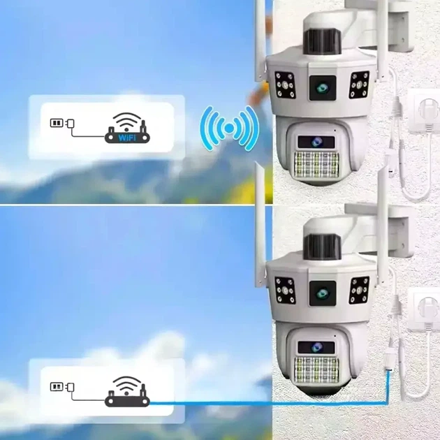 WIFI камера видеонаблюдения 12 Мп поворотная уличная с ИК подсветкой и защитой IP66 SD 39 - изображение 7