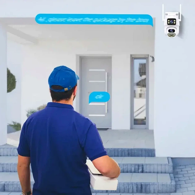 Wi-Fi камера видеонаблюдения 8MP с датчиком движения и ночной подсветкой для улицы IP66 белая - изображение 9