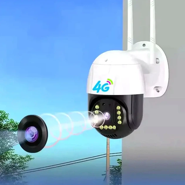 Уличная поворотная IP-камера 4G 3Мп с ИК-подсветкой и датчиком движения C15X-H-4G - Фото 4 Уличная поворотная IP-камера 4G 3Мп с ИК-подсветкой и датчиком движения C15X-H-4G - изображение 4