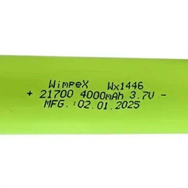 Акумулятор Li-Ion 21700 4000 мА·год 3,7 В WX-1446 для електронних пристроїв - Фото 6 Акумулятор Li-Ion 21700 4000 мА·год 3,7 В WX-1446 для електронних пристроїв - зображення 6