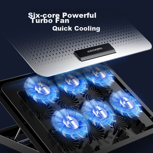 Охлаждающая подставка для ноутбука Ice Coorel A19 Black - Фото 6 Охлаждающая подставка для ноутбука Ice Coorel A19 Black - изображение 6