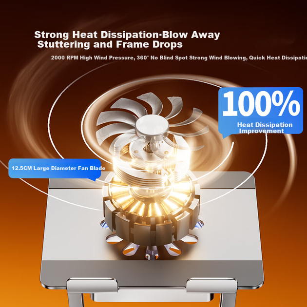 Охлаждающая подставка для ноутбука Jichuan Savior 4USB+Type-C - изображение 4