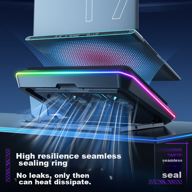 Охлаждающая подставка для ноутбука Ice Coorel A5 2Fan 4USB RGB - изображение 7
