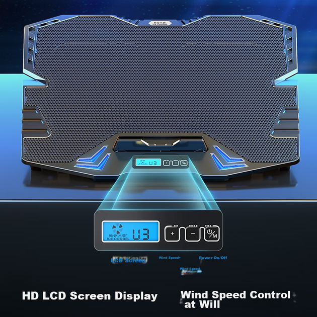 Охлаждающая подставка для ноутбука Ice Coorel K8 6 Fan - Фото 4 Охлаждающая подставка для ноутбука Ice Coorel K8 6 Fan - изображение 4