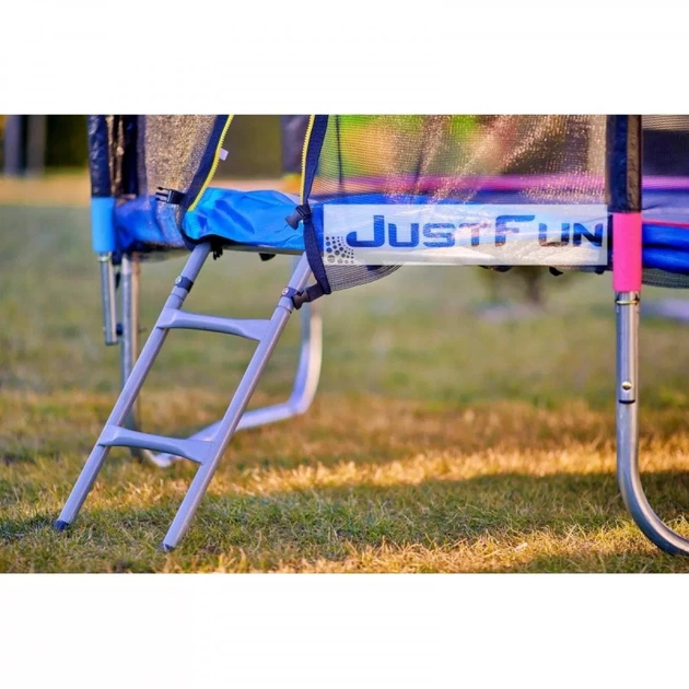 Батут Just Fun 252 см зовнішня сітка та драбинка Multicolor - изображение 5