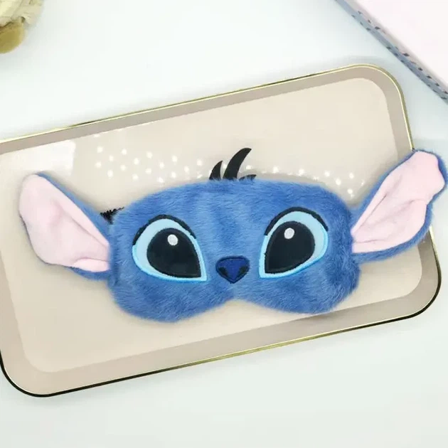 Маска для сна Stitch 2 детская и женская — мягкая повязка на глаза для отдыха и путешествий - изображение 2