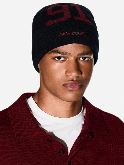Шапка Armani Exchange 131101425 One Size Черная (1160805445) - Фото 2 Шапка Armani Exchange 131101425 One Size Черная (1160805445) - изображение 2