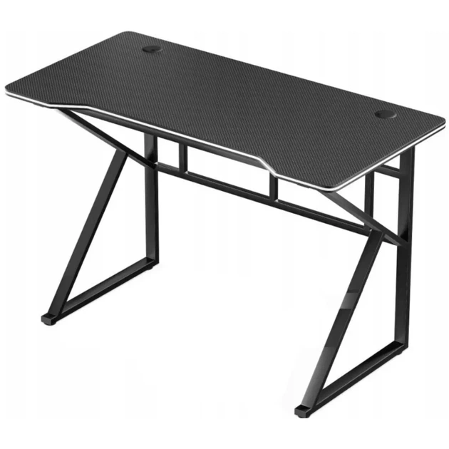 Геймерский компьютерный стол X-TABLE 120×60×77 см Черный, металлические ножки. 2 отверстия для кабелей - изображение 4