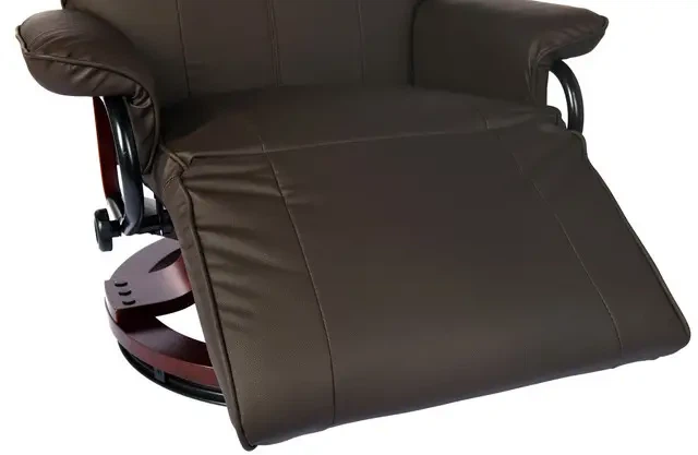 Крісло для відпочинку Recliner sofa Коричневе з масажем (6 вібраційних зон) та обігрівом, з регулюванням нахилу спинки та висувною підніжкою - зображення 7