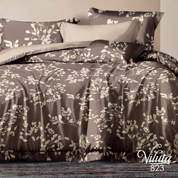 Комплект постельного белья Viluta евро Satin Twill 823 100% хлопок - Фото 1 Комплект постельного белья Viluta евро Satin Twill 823 100% хлопок - изображение 1