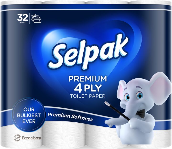 Туалетная бумага Selpak Premium 4-слойный белый 32 шт (32761890) - Фото 1 Туалетная бумага Selpak Premium 4-слойный белый 32 шт (32761890) - изображение 1