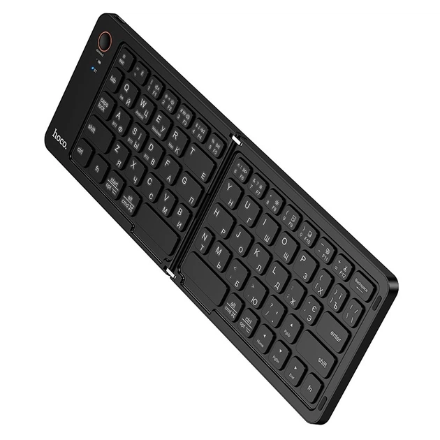 Складна акумуляторна клавіатура Hoco GM71 67 клавіш Bluetooth мультимедійні клавіші зручний дизайн для планшета ноутбука смартфона - зображення 7