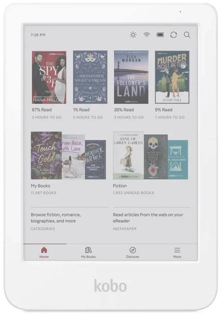 Електронна книга 6" Kobo Clara Colour / 16ГБ / Wi-Fi / Bluetooth / Кольоровий сенсорний E-Ink екран (1072 × 1448) / Налаштовувана яскравість / Вологозахищеність IPX8 / Біла (N367-KU-WH-K-CK) (102182305) - Уцінка - Фото 1 Електронна книга 6" Kobo Clara Colour / 16ГБ / Wi-Fi / Bluetooth / Кольоровий сенсорний E-Ink екран (1072 × 1448) / Налаштовувана яскравість / Вологозахищеність IPX8 / Біла (N367-KU-WH-K-CK) (102182305) - Уцінка - зображення 1