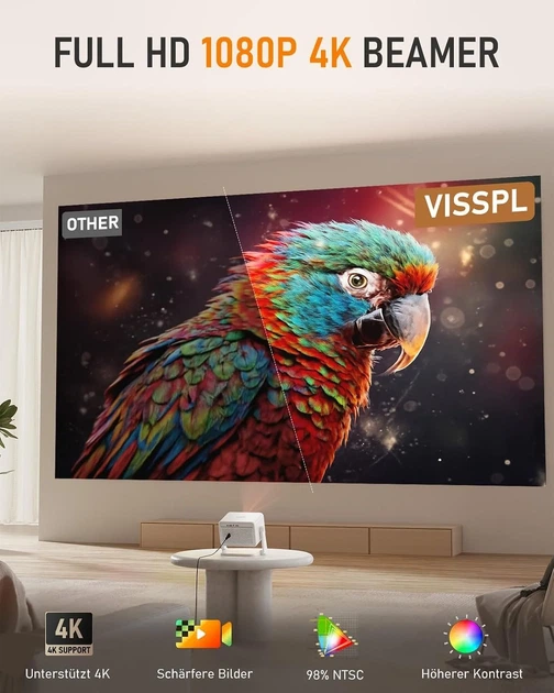 Проектор VISSPL H86 Full HD Wi-Fi Bluetooth (102205165) - Уценка - изображение 5