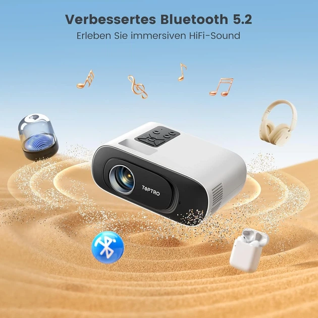 Проектор TOPTRO TR26 HD Wi-Fi Bluetooth (102215499) - Уценка - изображение 6