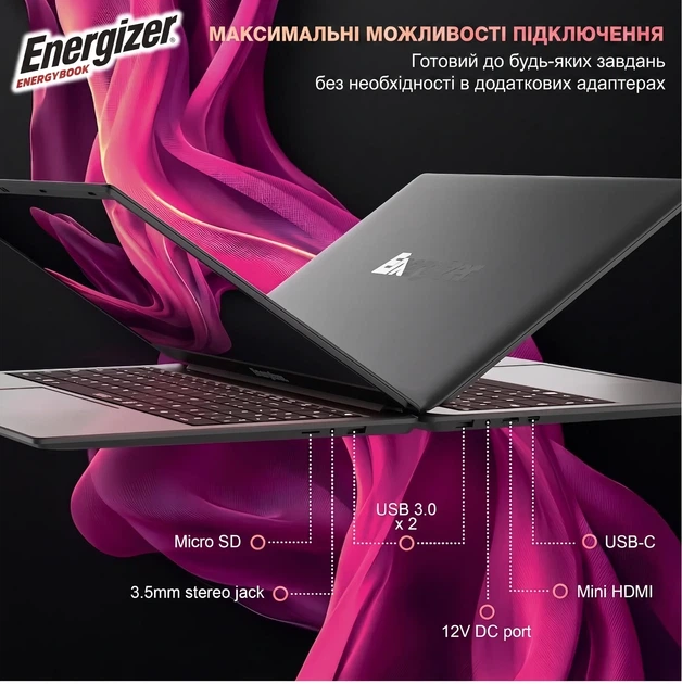 Ноутбук 15.6" Energizer EnergyBook 15 (L15-N40-82AZ) Intel Celeron N4020 RAM 8GB SSD 256GB Windows 11 (UKR) (102197056) - Уценка - Фото 5 Ноутбук 15.6" Energizer EnergyBook 15 (L15-N40-82AZ) Intel Celeron N4020 RAM 8GB SSD 256GB Windows 11 (UKR) (102197056) - Уценка - изображение 5