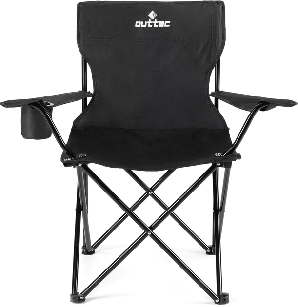 Krzesło turystyczne składane Outtec Explorer Czarne 184349 (5905884420881) - obraz 2