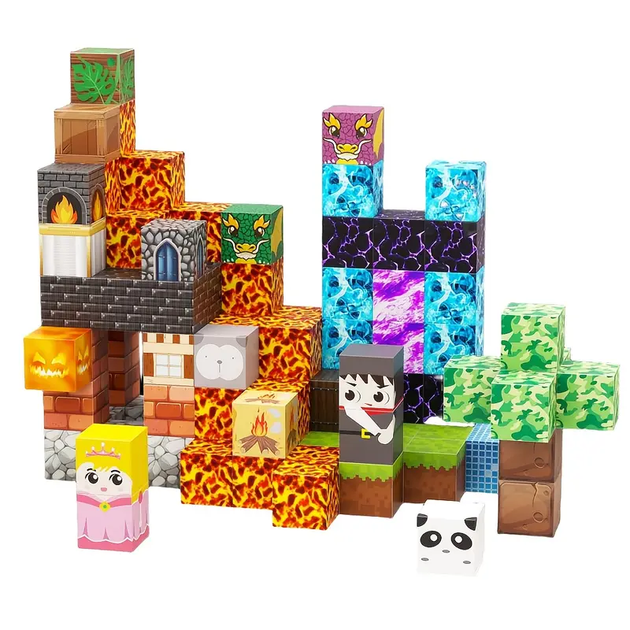Магнитный конструктор Minecraft 107 шт по игре Майнкрафт Замок в джунглях Mk001020 - изображение 2