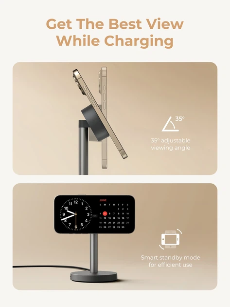 Бездротовий зарядний пристрій AUKEY MagFusion 1X Qi2.2 25W Black (LC-MC111) - Фото 5 Бездротовий зарядний пристрій AUKEY MagFusion 1X Qi2.2 25W Black (LC-MC111) - зображення 5