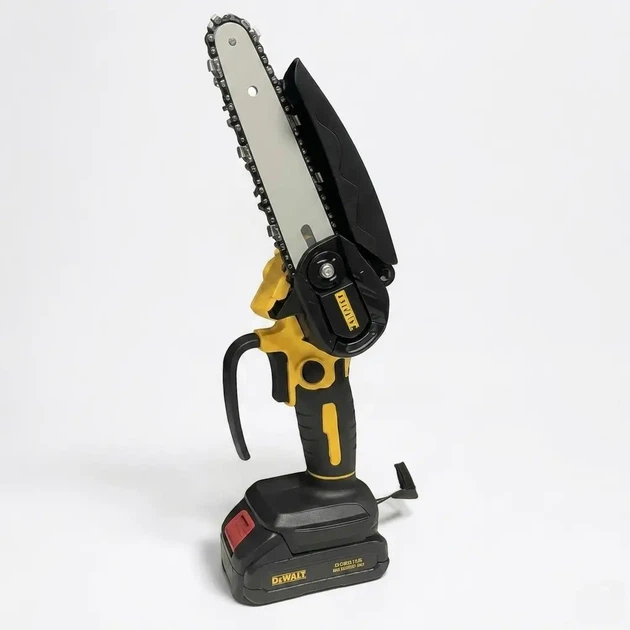 Мини пила аккумуляторная DeWalt DCM155N 48 В 6 А·ч цепная шина 20 см сучкорез бесщеточный автоматическая смазка электропила 17 м с шаг 1 4 бесключевое натяжение для обрезки деревьев веток кустов распиливания древесины с 2 АКБ - изображение 5