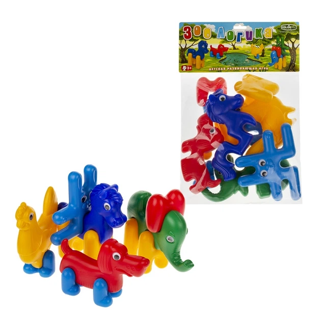 Конструктор Colorplast пазл "Зоо-Логика": зверюшки (13дет.) 1647 - Фото 2 Конструктор Colorplast пазл "Зоо-Логика": зверюшки (13дет.) 1647 - изображение 2