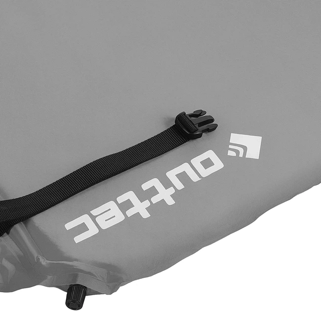 Килимок самонадувний Outtec Pillow 186 x 53 x 2,5 см з подушкою Сірий (5907766662846) - зображення 3