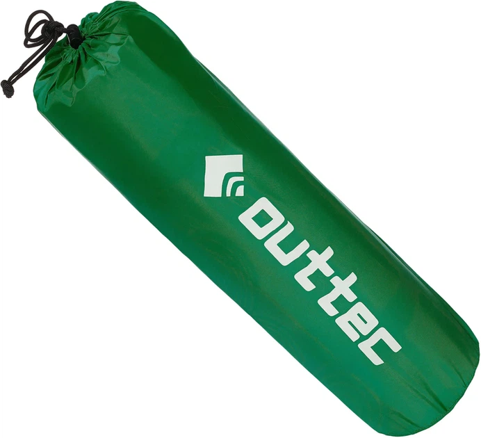 Килимок самонадувний Outtec Pillow 186 x 53 x 2,5 см з подушкою Зелений (5907766668374) - зображення 4