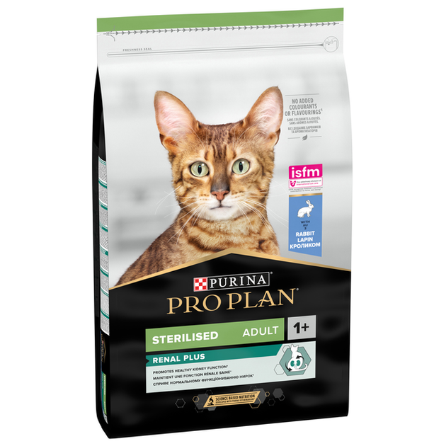 Сухий корм Purina Pro Plan Sterilised Adult 1+ Renal Plus із кроликом для стерилізованих кішок та кастрованих котів 10 кг - зображення 2