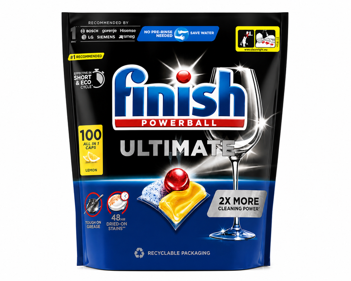 Таблетки для посудомоечных машин Finish Ultimate All in 1 Lemon, 100шт - Фото 1 Таблетки для посудомоечных машин Finish Ultimate All in 1 Lemon, 100шт - изображение 1