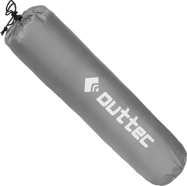 Килимок самонадувний Outtec Naps 193 x 68 x 3,5 см з подушкою Сірий (5907766662860) - зображення 5