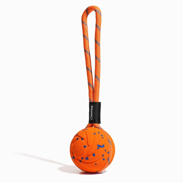 Інтерактивна іграшка для собак Cheerble Wicked Ball Air Rope Bright Orange (CWQ03O) - зображення 10