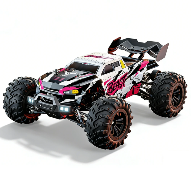 Радіокерована машинка ZLL SG618 MAX 1:16 4WD Brushless на пульті керування до 80 км/год, RC монстр-трак, позашляховик, акумулятор + батарейки у пульт - зображення 3