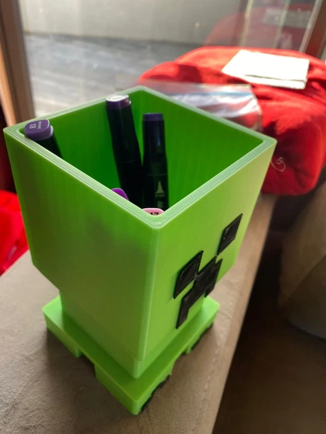 Подставка Для Карандашей Creeper Pencil Paint Brush Holder Зеленый 18 См 3Д Печать - Фото 3 Подставка Для Карандашей Creeper Pencil Paint Brush Holder Зеленый 18 См 3Д Печать - изображение 3
