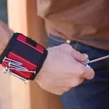 Магнитный браслет для инструментов текстильный с мощными магнитами строительный наручный держатель (481295) - изображение 3