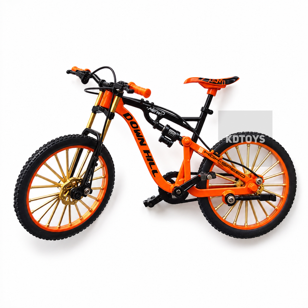 Коллекционная мини-модель велосипеда металлический Фингербайк MTB игрушечный велосипед 1:8 Размер 18 см Orange - Фото 7 Коллекционная мини-модель велосипеда металлический Фингербайк MTB игрушечный велосипед 1:8 Размер 18 см Orange - изображение 7