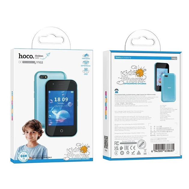 Смартфон для дітей Hoco Y102 2,8" 2G Blue (6942007638685) - зображення 7