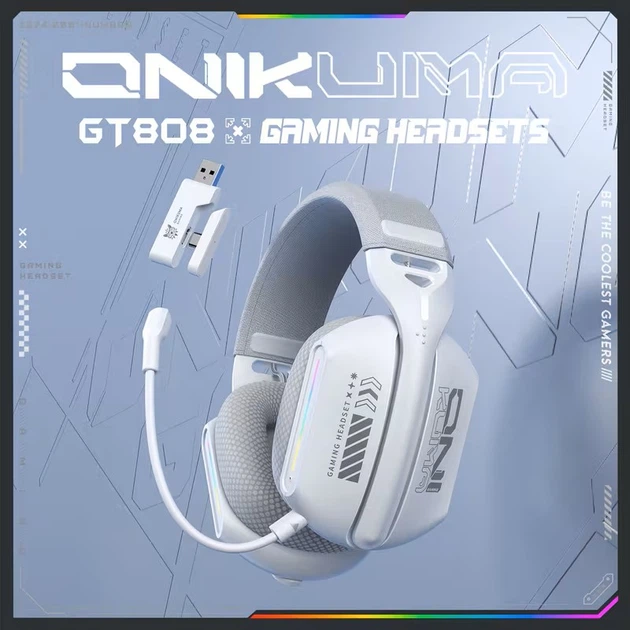Беспроводные игровые наушники ONIKUMA GT808 Tri-Mode для геймеров (Bluetooth 5.3, 2.4 GHz, 3.5 мм, ) - изображение 3