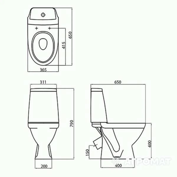 Унітаз-компакт Kolo Modo L39003 із сидінням з дюропласту Soft close - изображение 3