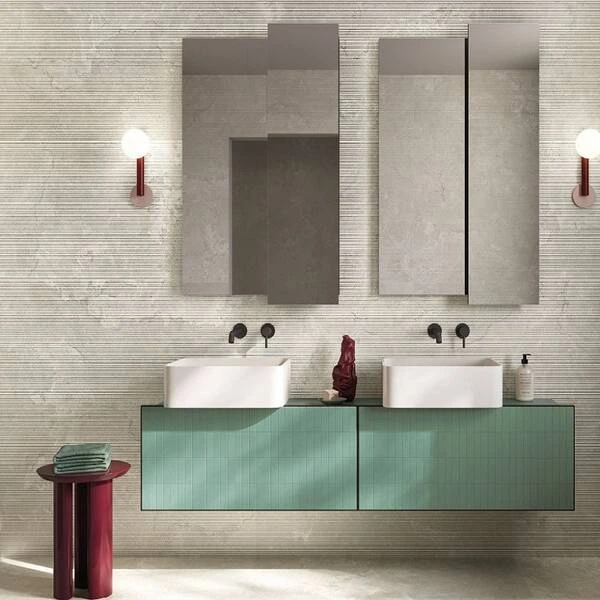 Керамограніт Italgraniti DR01BAR Dorset Bianco Cross Cut Ribbed Sq. 120х60 см - изображение 2